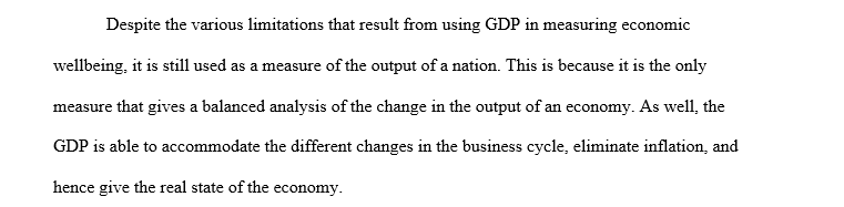 What are the limitations of the GDP in measuring total output