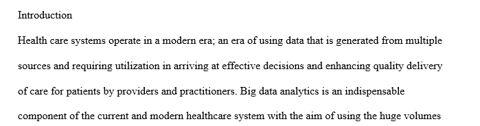 Why is Big Data Analytics so indispensable in modern Healthcare System