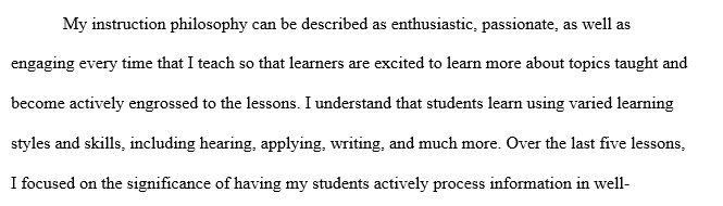 Describe how you modified instruction to meet each child’s learning needs