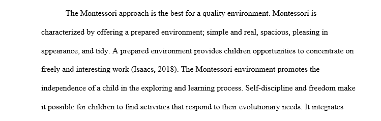 Developing quality learning environments is an important consideration for any early childhood educator