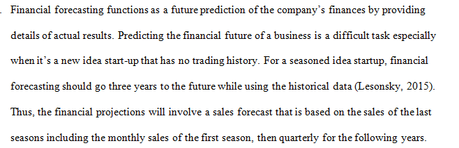 Financial forecasting functions 