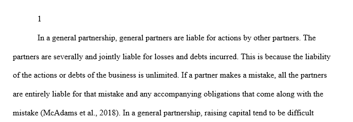 List the potential problems with the partnership form of doing business