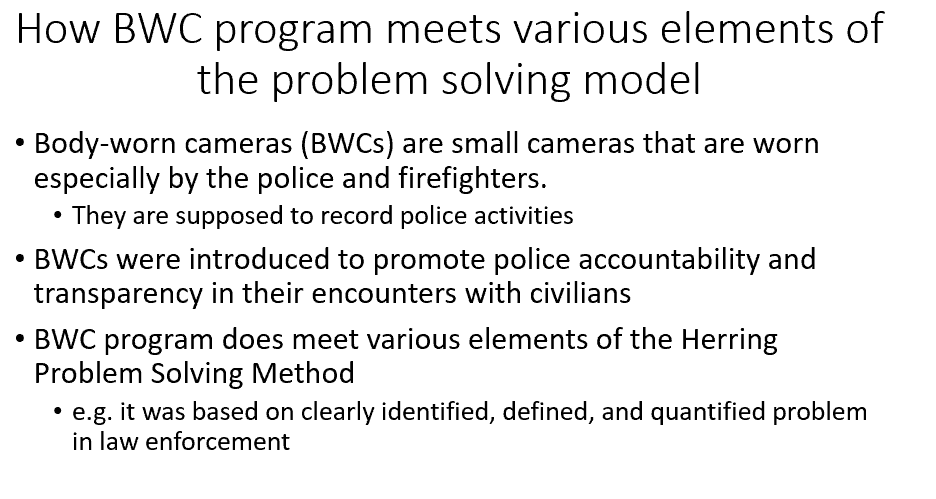 Problem Solving Evaluation Presentation 