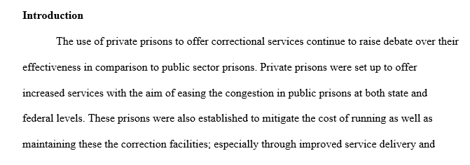 Consider the following topic: Should prisons be privatized