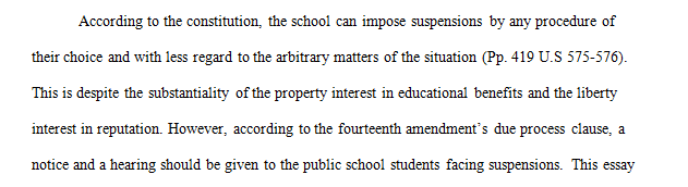 Student Discipline and Due Process