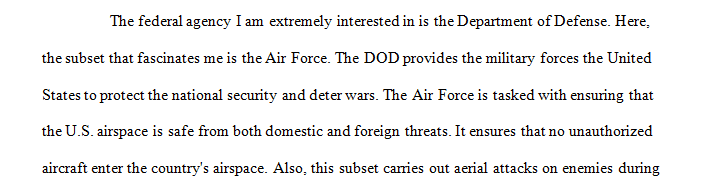 The Department of Defense (DOD): The Air Force
