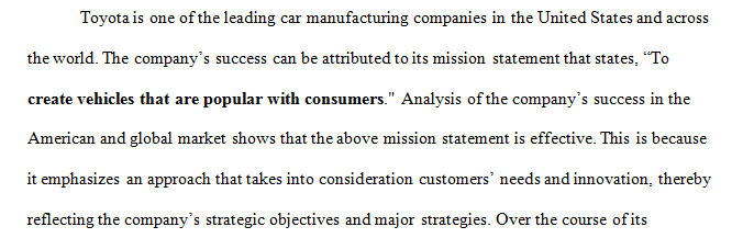 Toyota’s Mission Statement  Mission statement