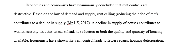 What does economics have to say about the likely results of rent control