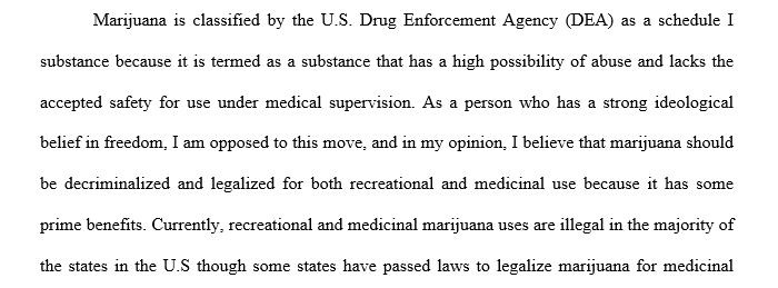 2.5 pages legalization of recreational marijuana