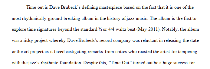 Appreciating the jazz CD: Time Out by Dave Brubeck