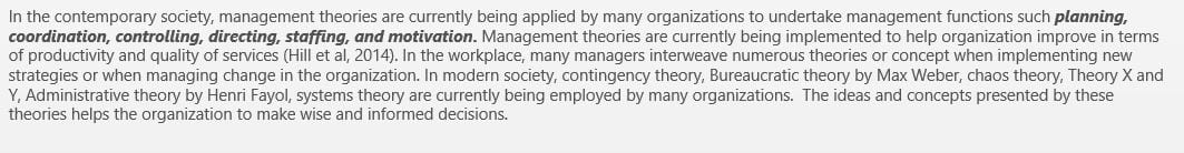 Create a 7- to 10-slide presentation describing the management theories
