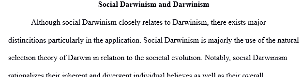 Define the social-Darwinism and how it differs from Darwinism