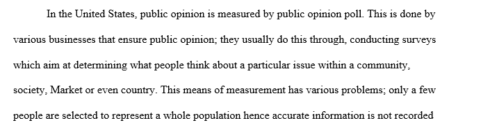 Describe how public opinion is measured in the United States