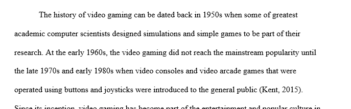 Essay on the history of video games and their impact on society.