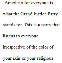 Grand Justice Party. 