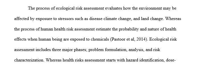 How is the process of risk assessment for an ecosystem component different
