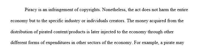 Piracy Doesn’t Create a Loss to “the Economy” but to a Particular Industry