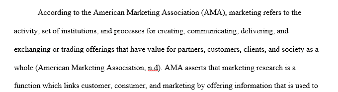 Provide a definition of marketing from the American Marketing Association.