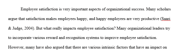 Report that genetics play a very important part in whether an employee has a high level of job satisfaction