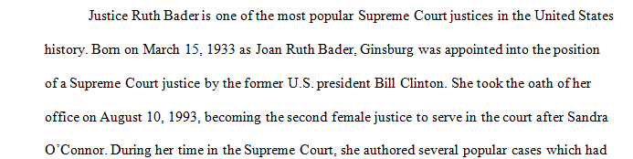 Research Paper on the Supreme Court Justice
