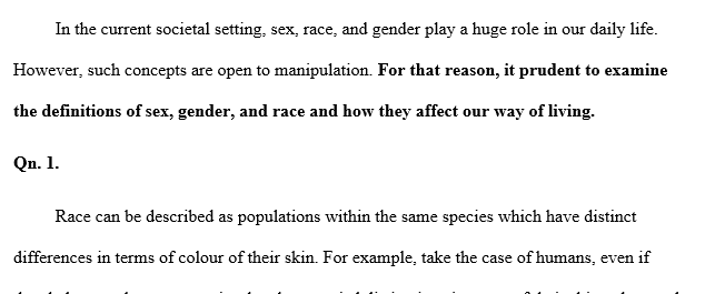 What is the biological and scientific definition of race