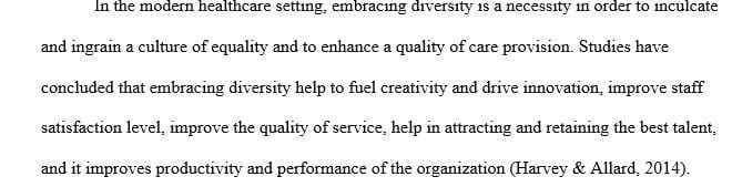 Plan for a 30-minute employee orientation program on diversity in the healthcare organization