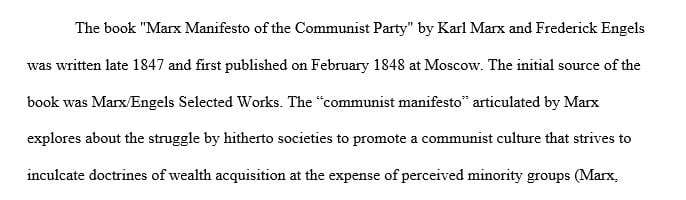 Why Marx wrote the Communist Manifesto