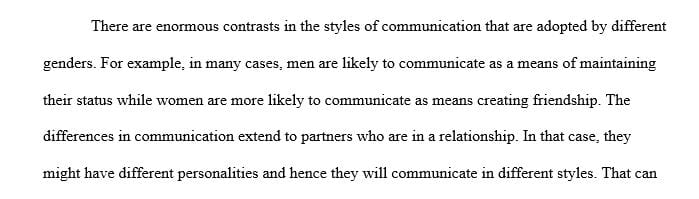 5 page research paper on gender-differences in communication
