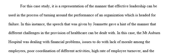 Case study for Jeanette Clough at Mount Auburn Hospital