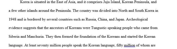Describe the heritage of the Korean and Mexican people