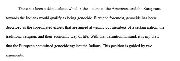 Did the actions and policies of Europeans and U.S. Americans toward Indians qualify as genocide or not