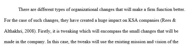 Discuss the Four Types of Organizational Change