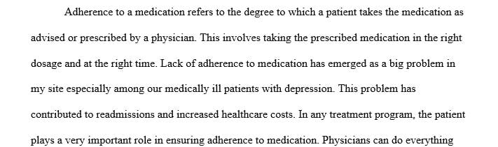 Education on medication adherence for cancer patients with depression