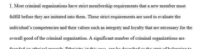 Why would a criminal organization have such a strict rule about the ethnicity