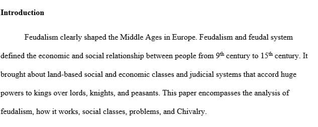 How did feudalism establish order in medieval society