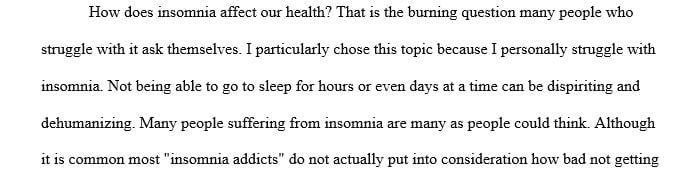 How does insomnia affect our health