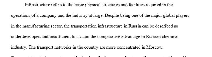 Is Russian infrastructure sufficient to further the development of comparative advantage