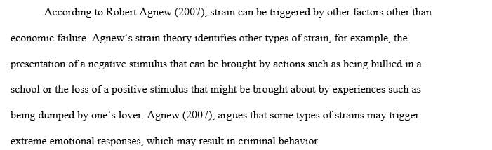 Outline the key components of classical strain theory citing the reading.