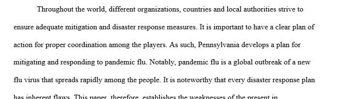 Peruse the Pennsylvania Pandemic Flu Plan