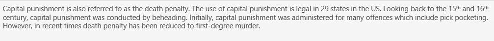 Prepare a PowerPoint presentation of 8-10 slides that addresses the following points about capital punishment.