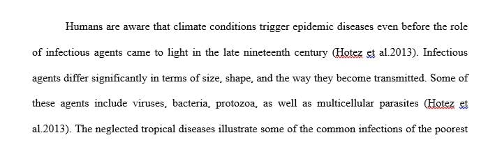 Research Paper written on Climate Change and Disease