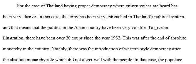 Thailand political history and current barriers in developing their democracy
