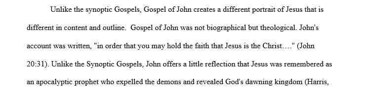 What are some of the major differences between the Gospel of John and the Synoptic Gospels