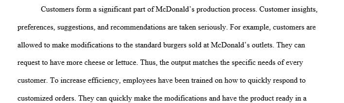 What aspects of McDonald’s production process are tradable