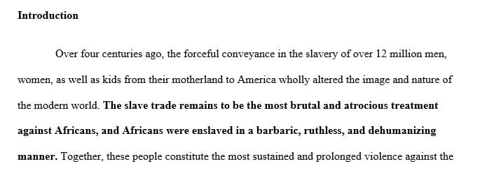 What impact did the slave trade have on the black experience during this period