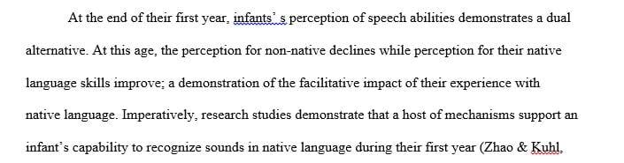 What mechanism(s) do you think support infants' ability to perceive the sounds of their native language