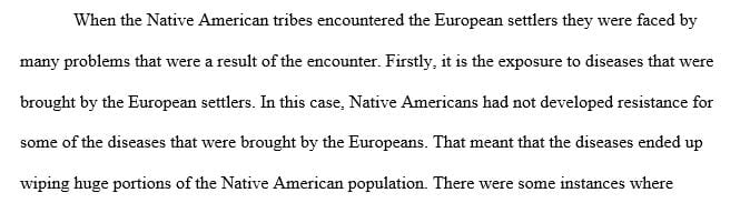 What were the major challenges that Native Americans faced after they encountered the early European settlers