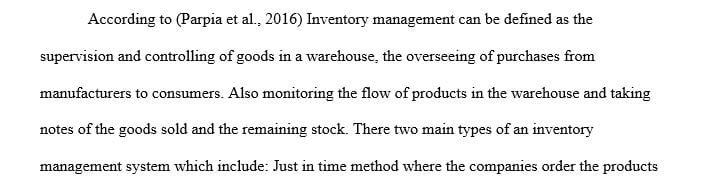 Why should a large company use a system for inventory management