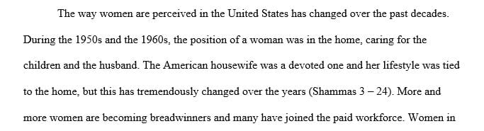 America Culture on Women and how women are supposed to be view as the typical housewife