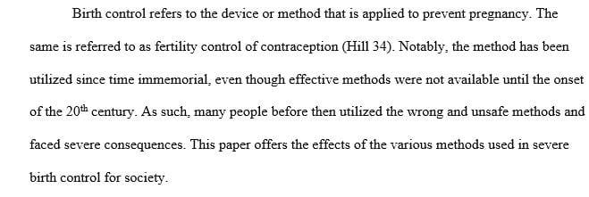 research essay on birth control articles